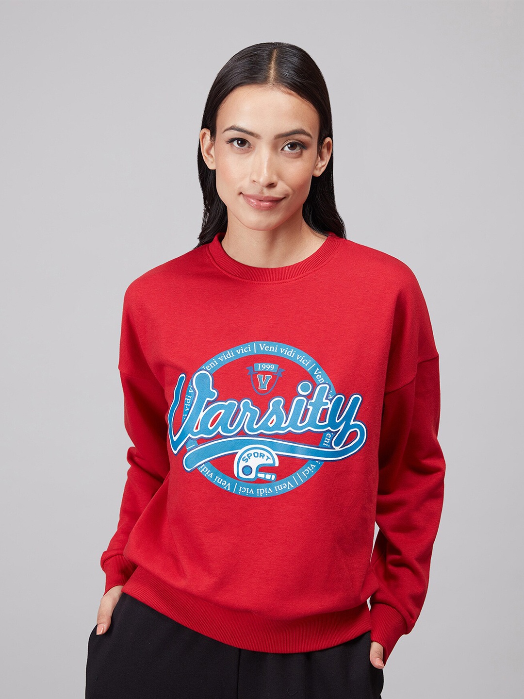 

20Dresses Women Red Printed Sweatshirt