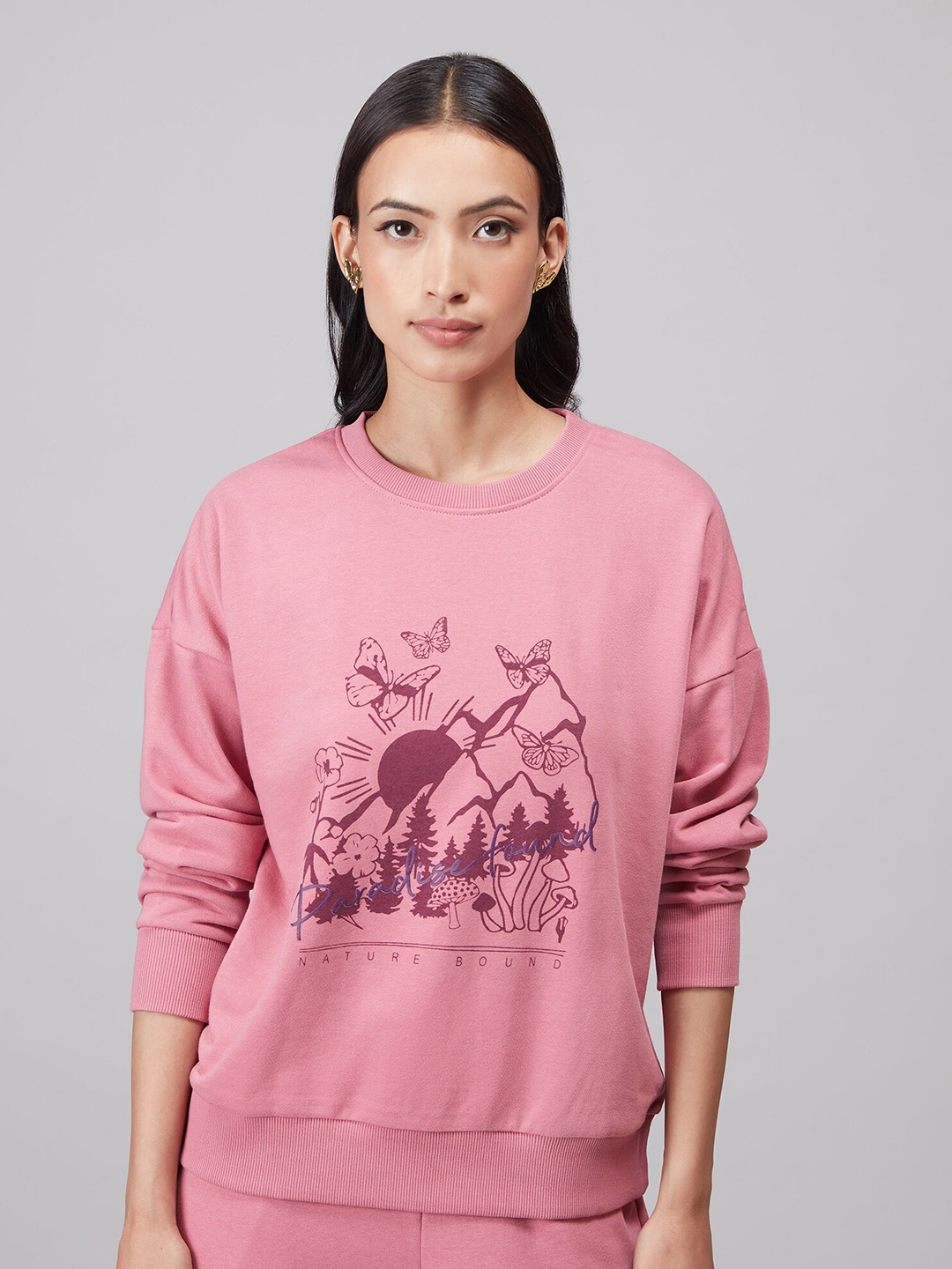 

20Dresses Women Pink Printed Sweatshirt