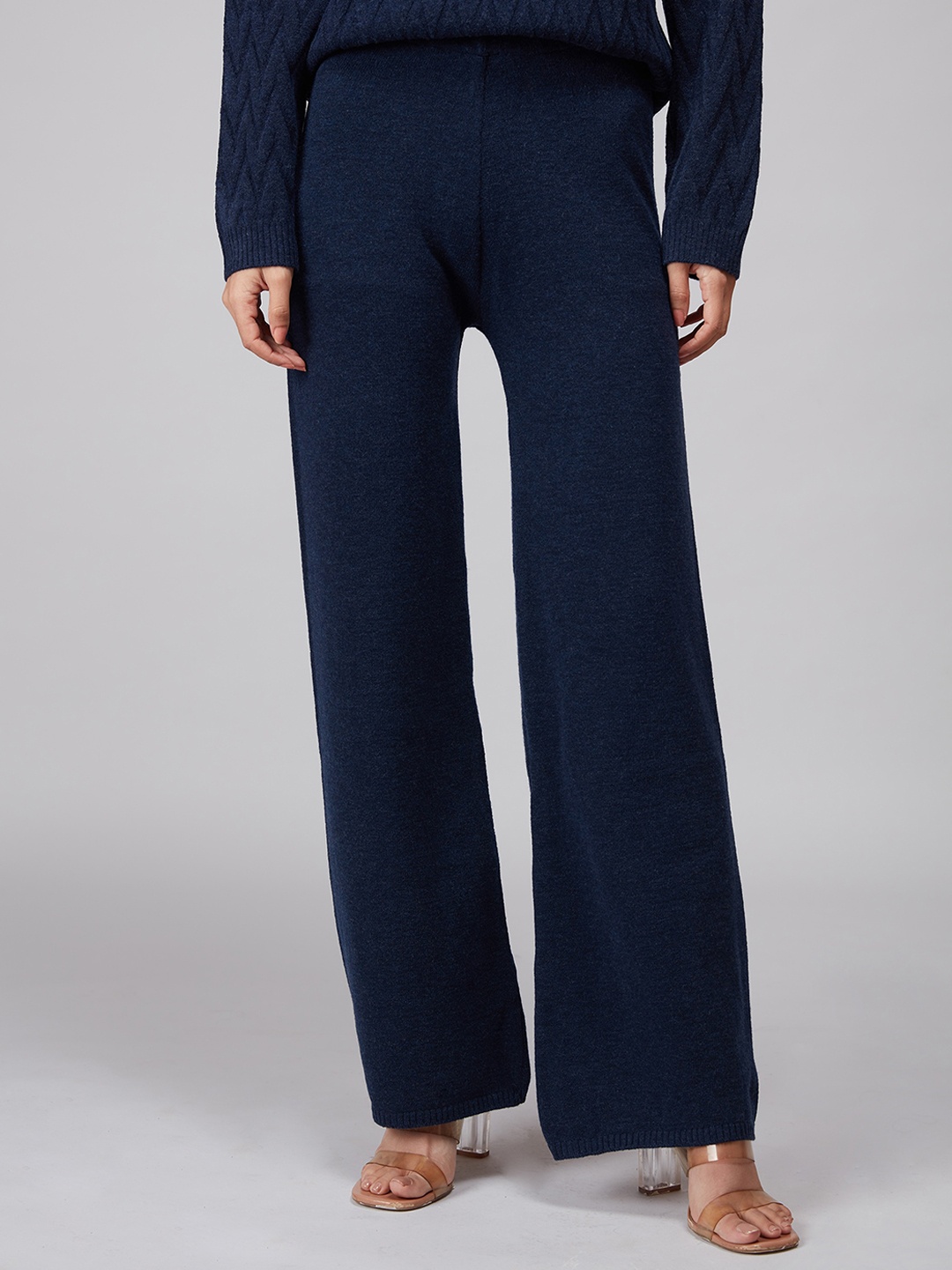 

20Dresses Women Navy Blue Comfort High-Rise Trousers