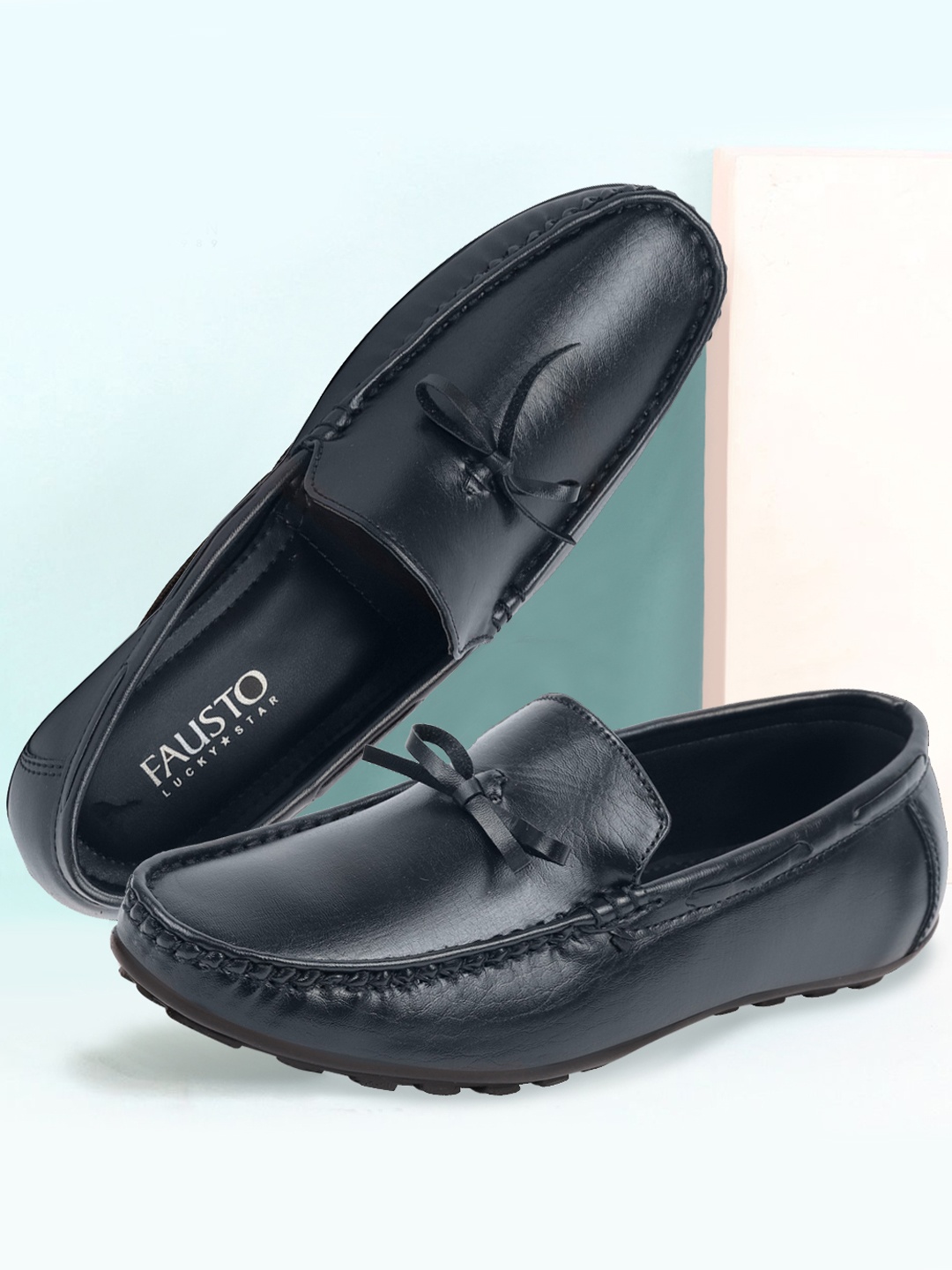 

FAUSTO Men Black Loafers