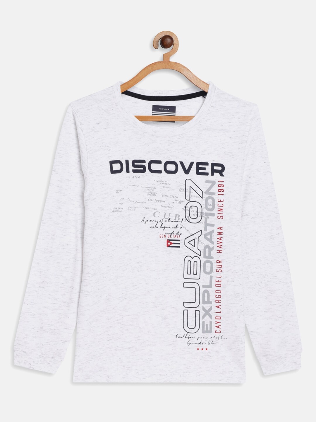 

Octave Boys White Typography Printed Cotton T-shirt