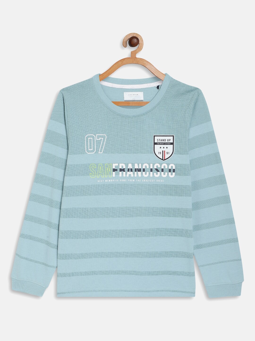 

Octave Boys Blue Typography Printed T-shirt