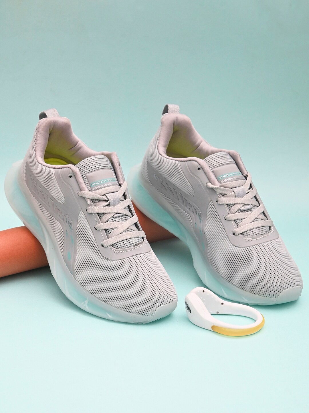 

Roadster Men Grey Mesh Running Non-Marking Shoes