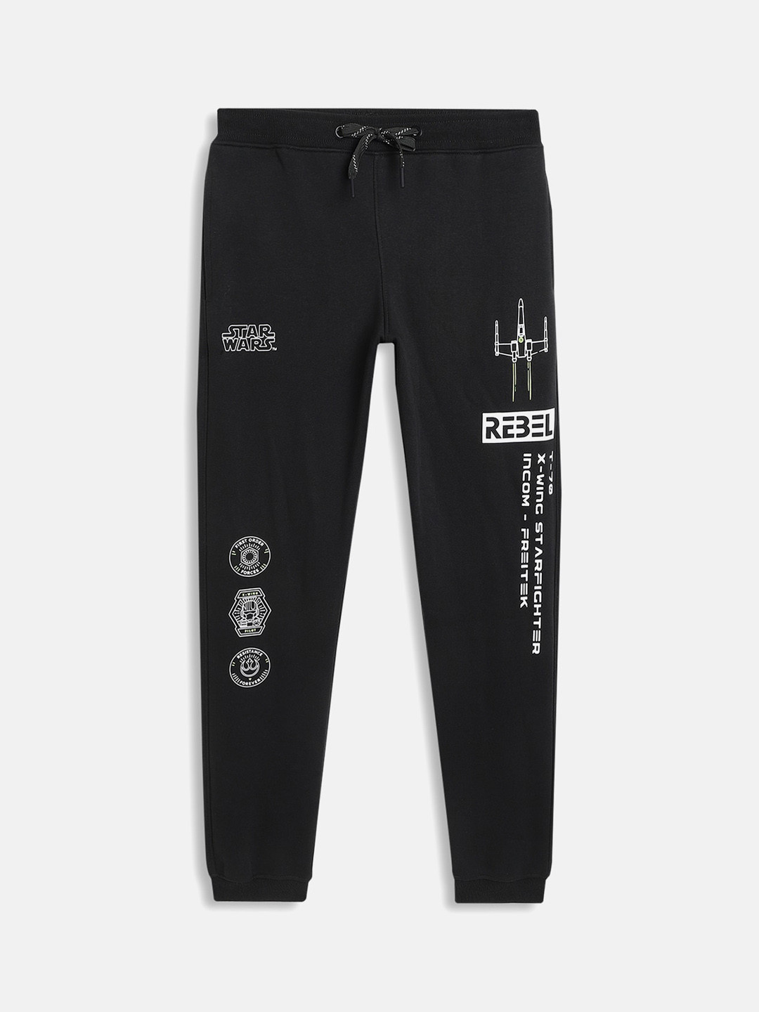

Octave Teens Boys Dark Olive Green Star Wars Printed Cotton Joggers