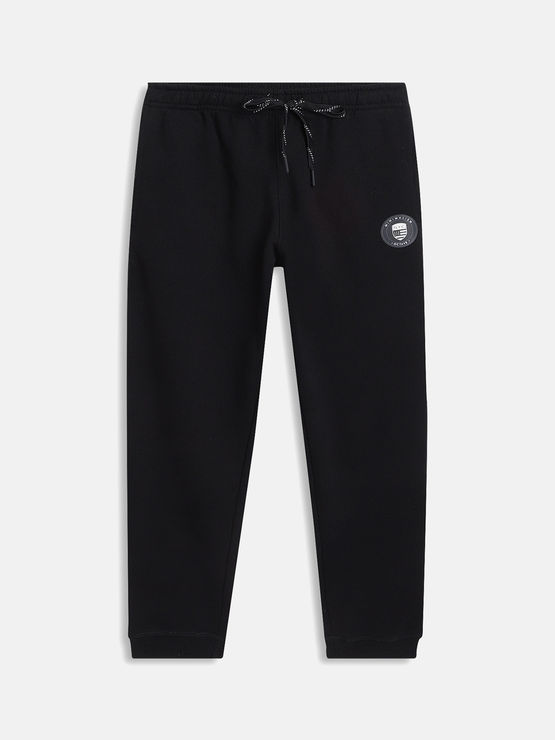 

Octave Boys Black Solid Cotton Joggers