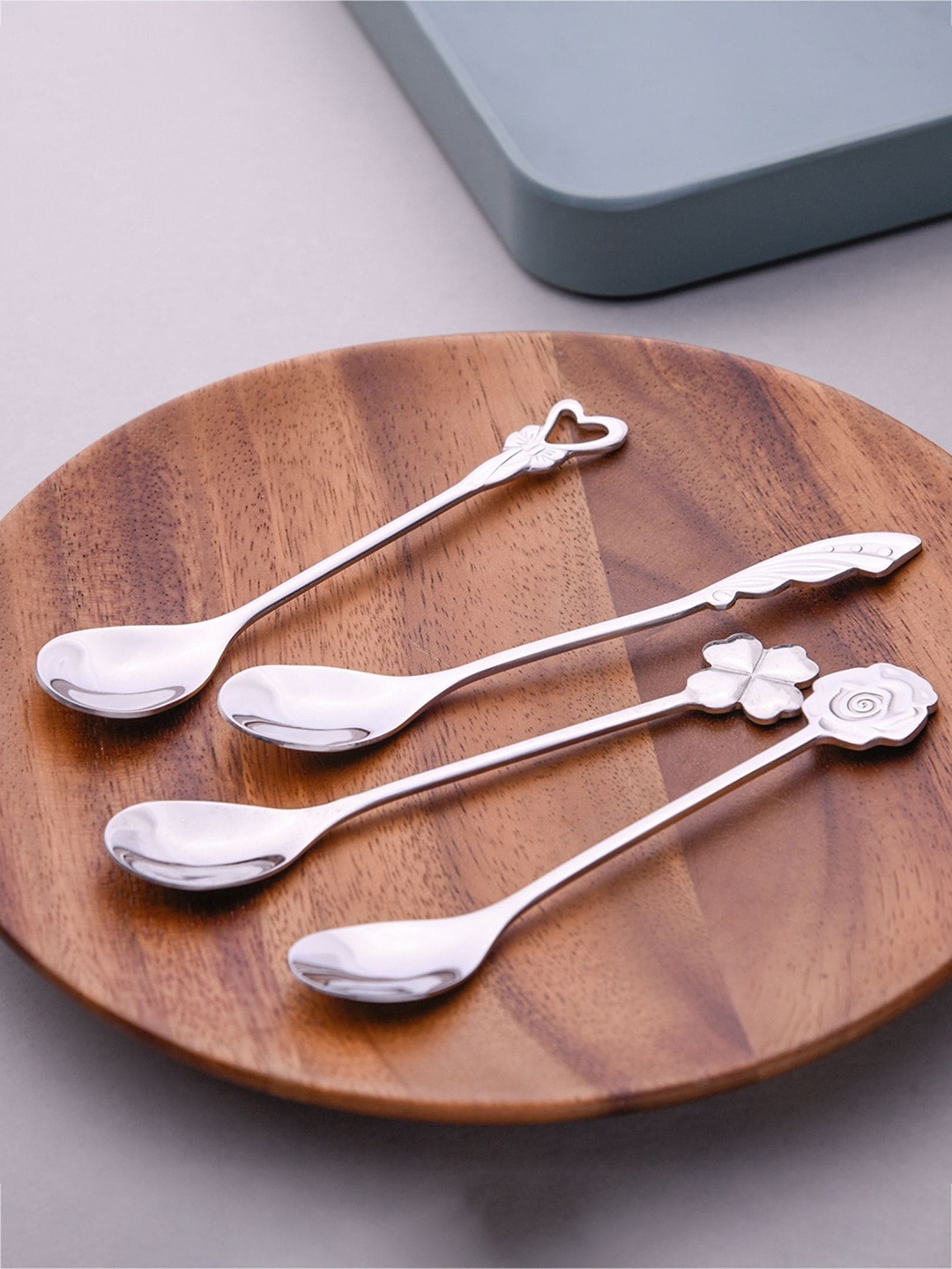 

Nestasia Set of 4 Steel Tea Spoon Cutlery, Silver