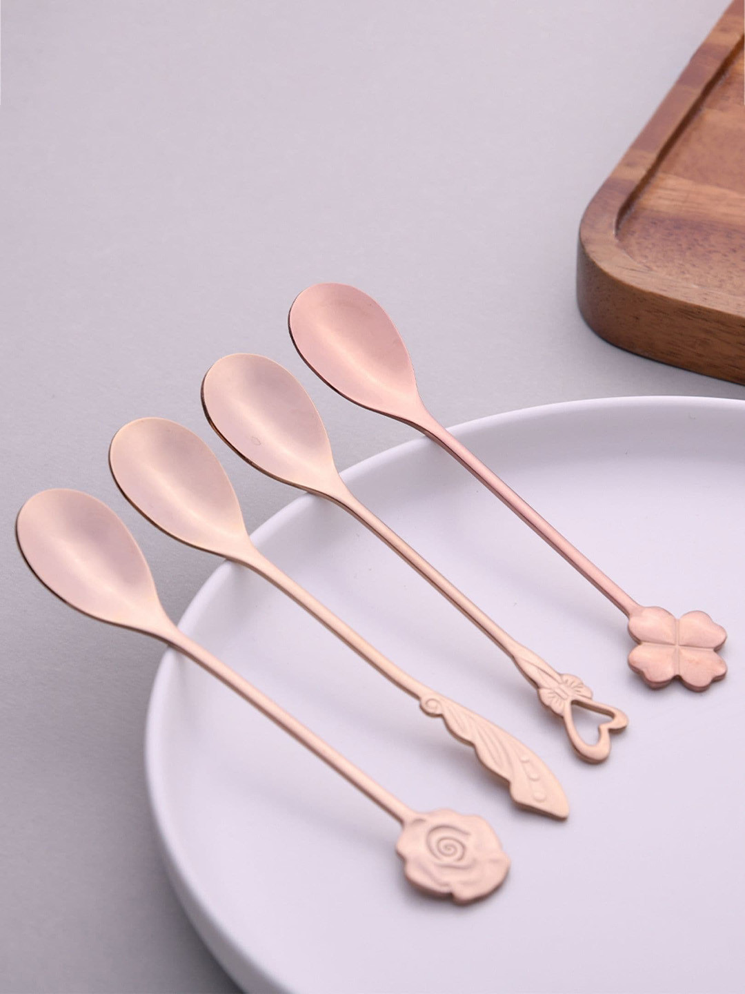 

Nestasia Set Of 4 Rose Gold-Toned Quirky Spoon Set