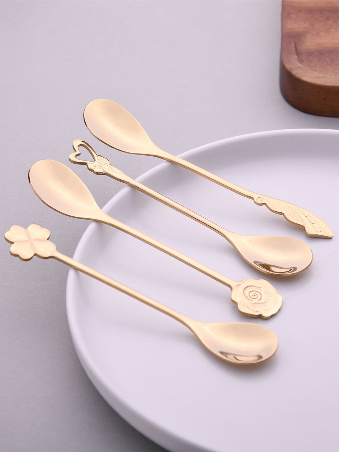 

Nestasia Set Of 4 Gold-Toned Quirky Spoon Cutlery