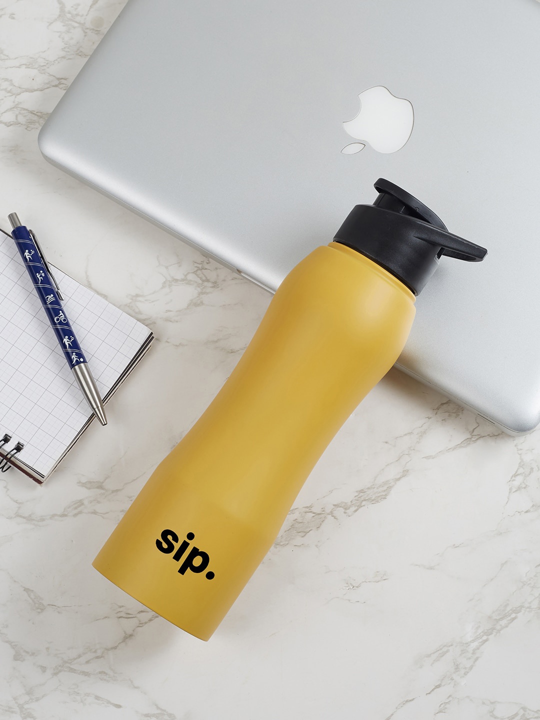

HomeTown Fiesta Mustard Yellow Stainless Steel Sport Bottle 1000 ml