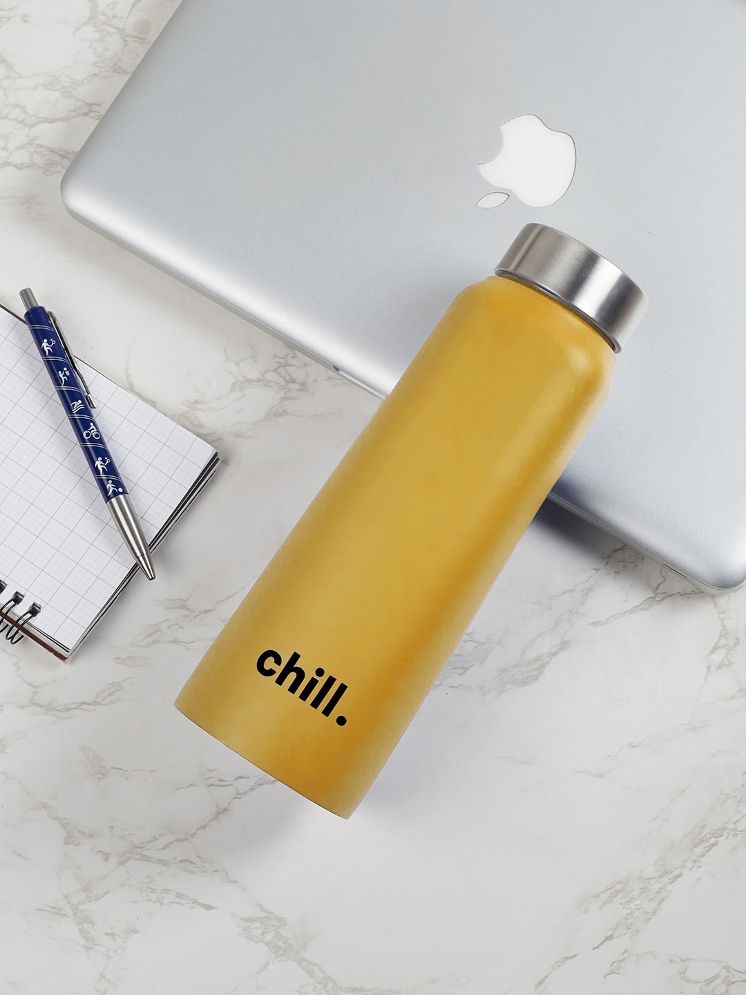 

HomeTown Fiesta Mustard Yellow Stainless Steel Water Bottle 750 ml