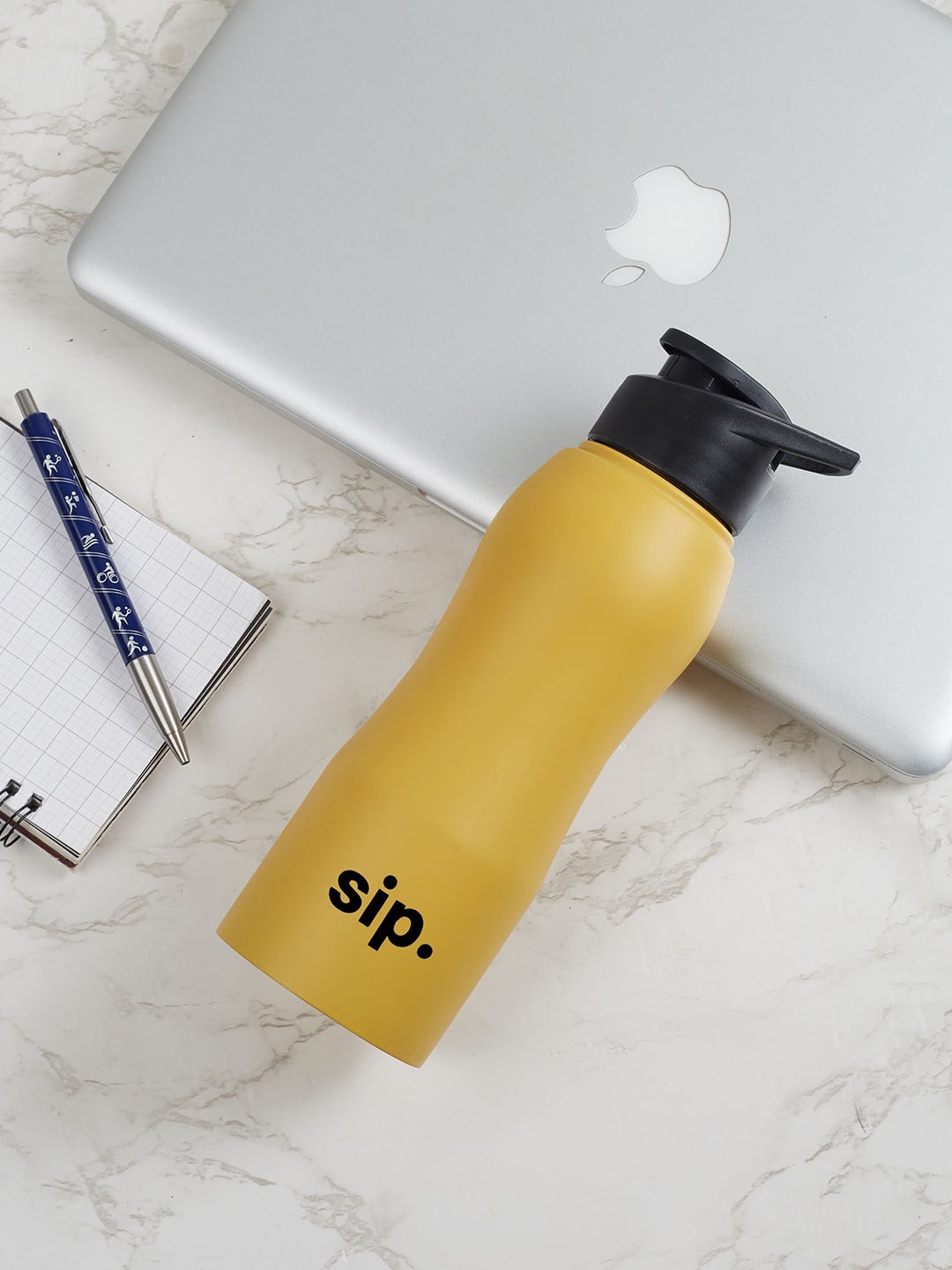 

HomeTown Fiesta Mustard-Yellow Stainless Steel Sport Bottle 750 ml