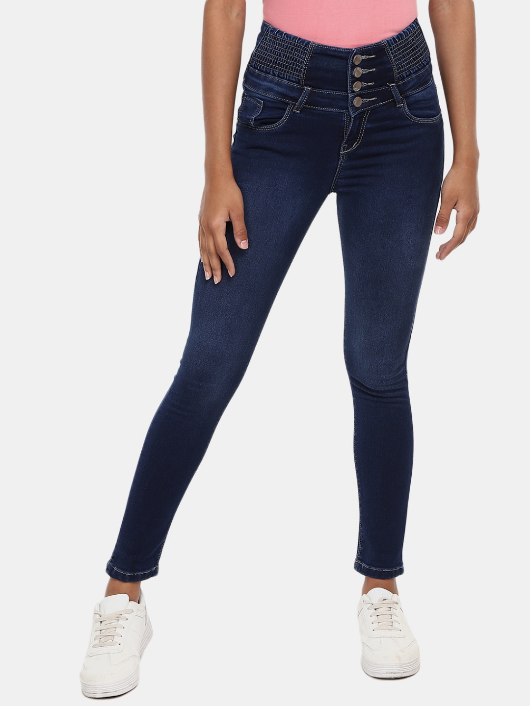 

V-Mart Women Blue Regular High-Rise Light Fade Cotton Jeans