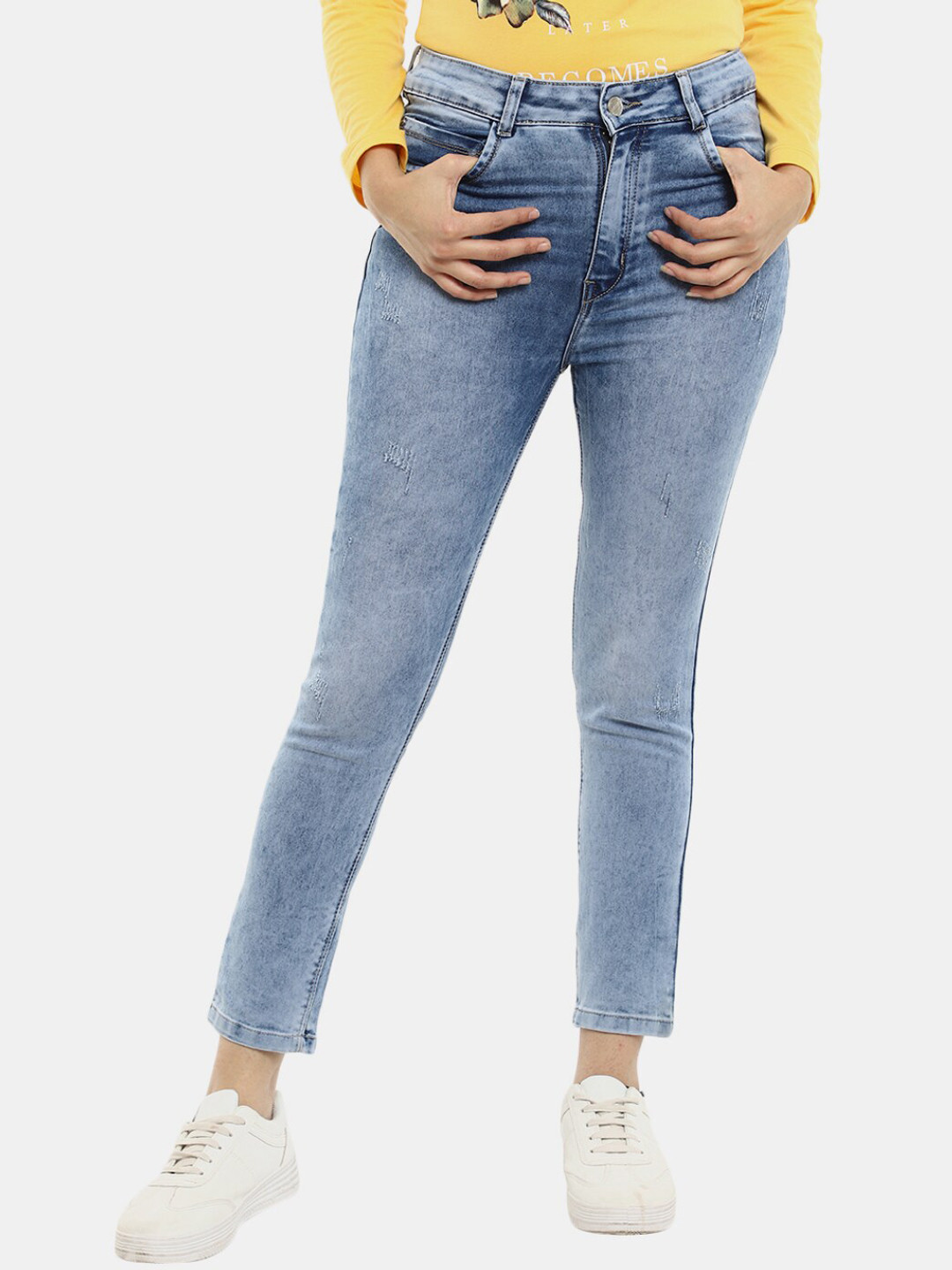 

V-Mart Women Blue Heavy Fade Jeans