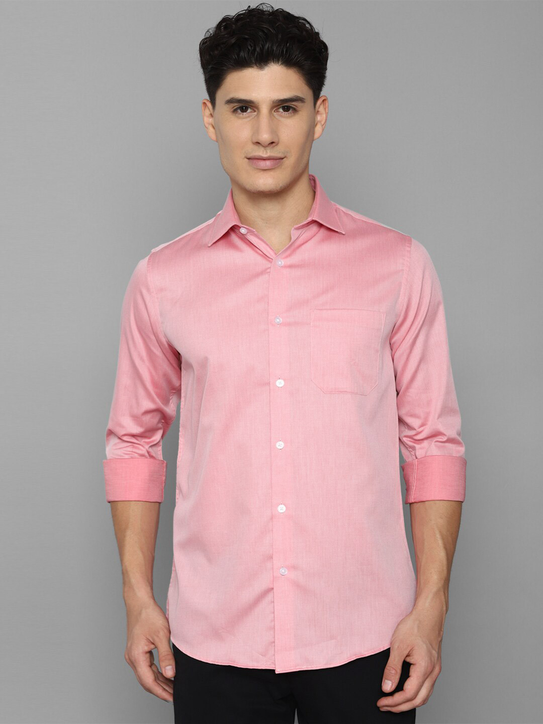 

Allen Solly Men Pink Slim Fit Cotton Casual Shirt