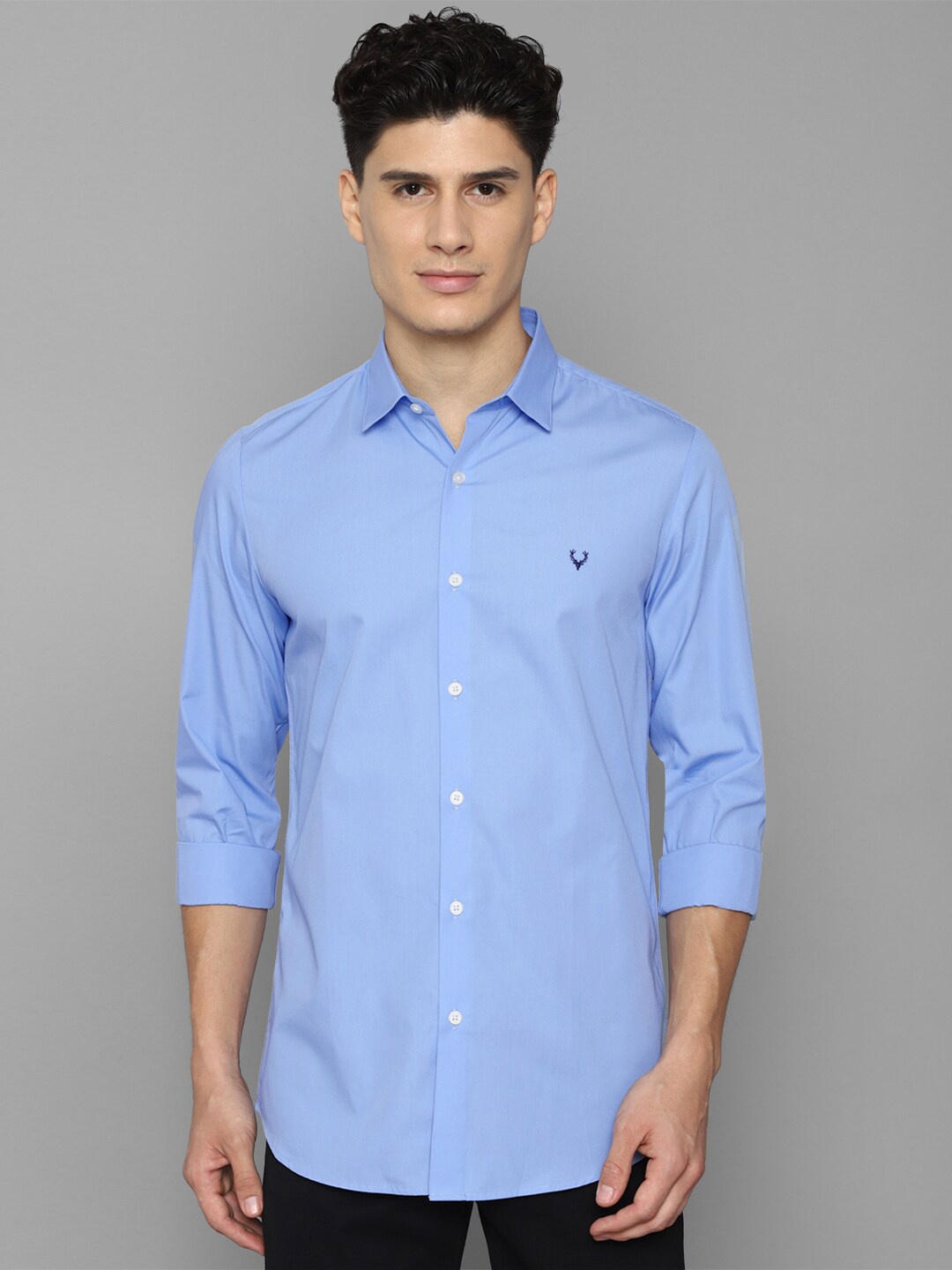 

Allen Solly Men Blue Solid Slim Fit Formal Shirt