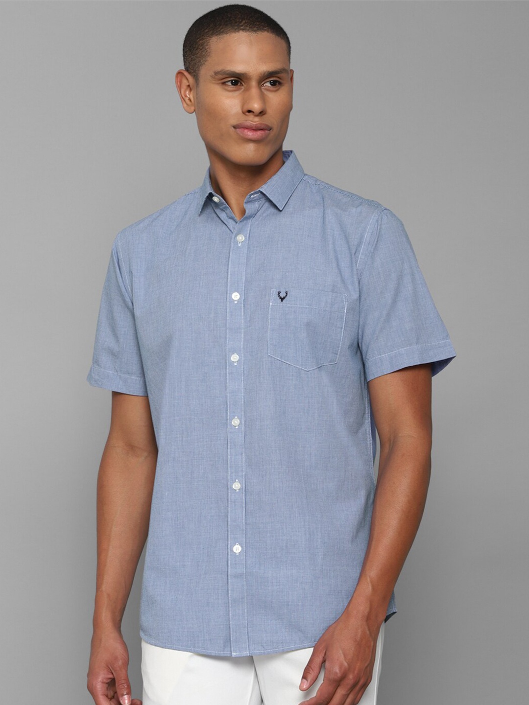 

Allen Solly Men Blue Slim Fit Cotton Casual Shirt