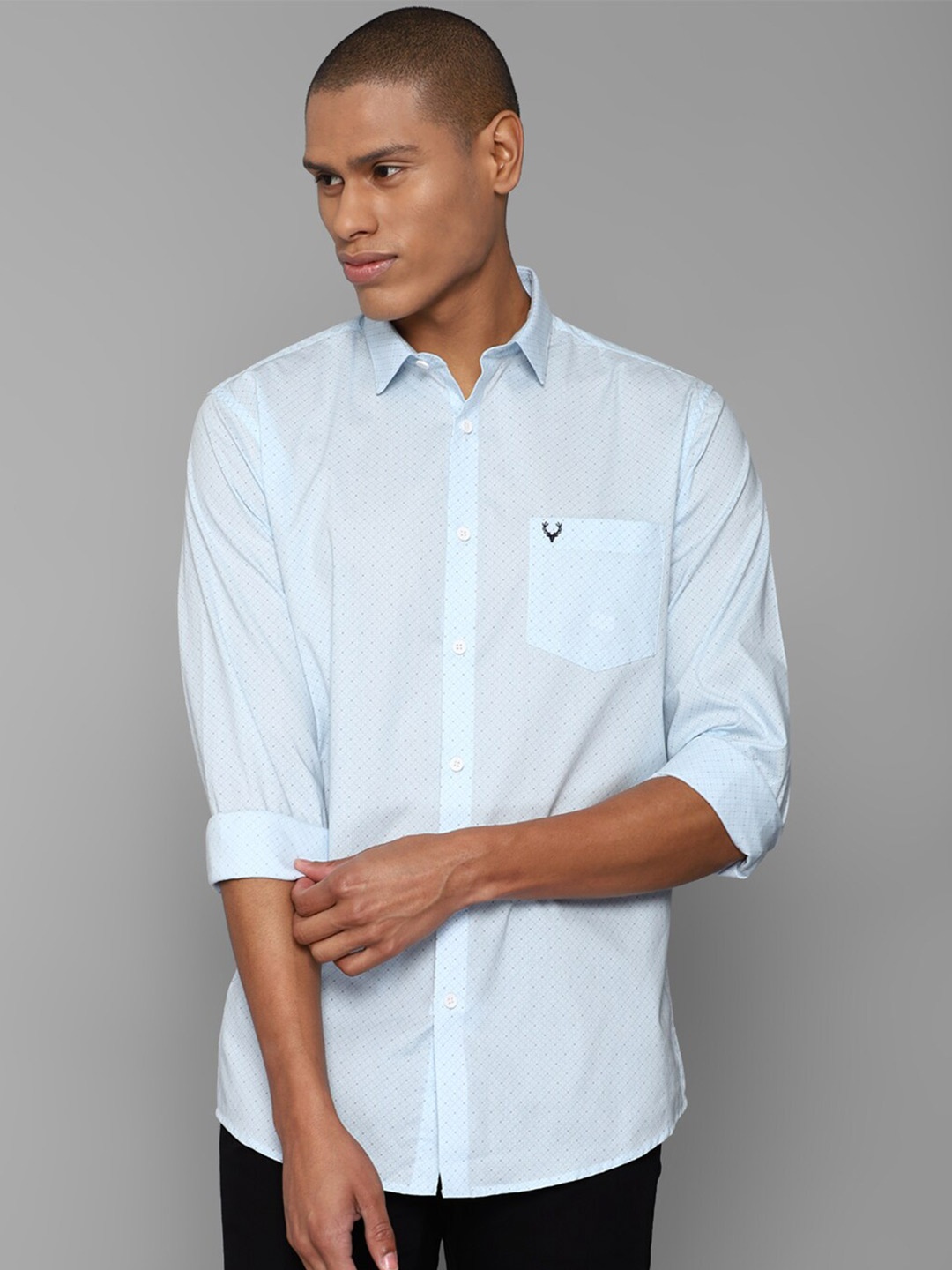 

Allen Solly Men Blue Slim Fit Cotton Casual Shirt