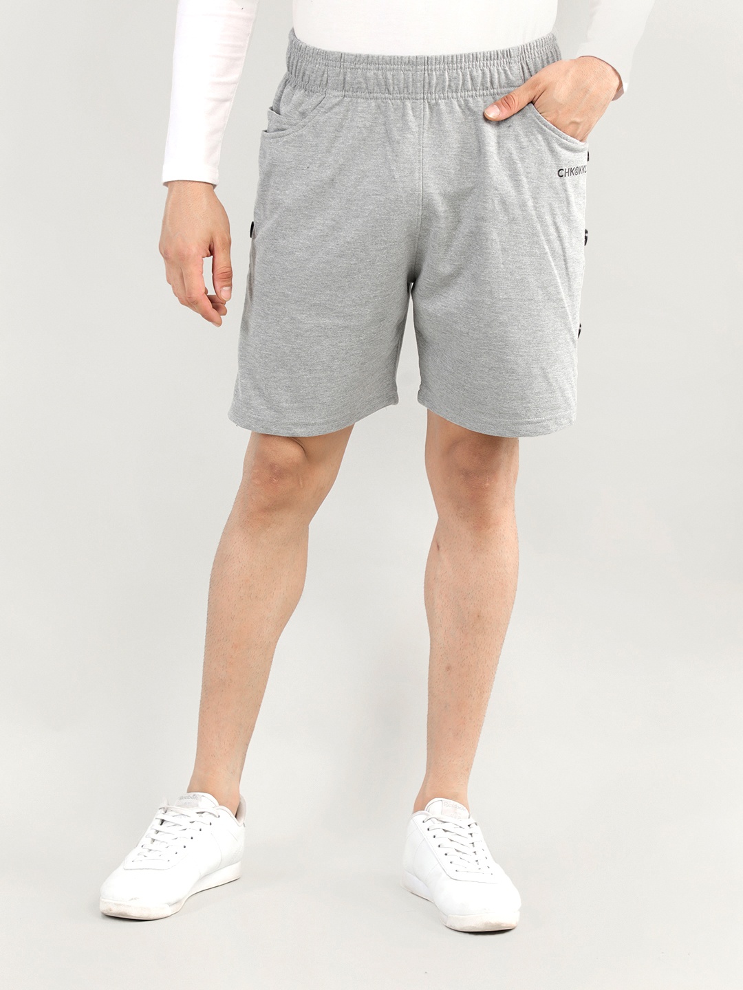 

CHKOKKO Men Grey Outdoor Shorts