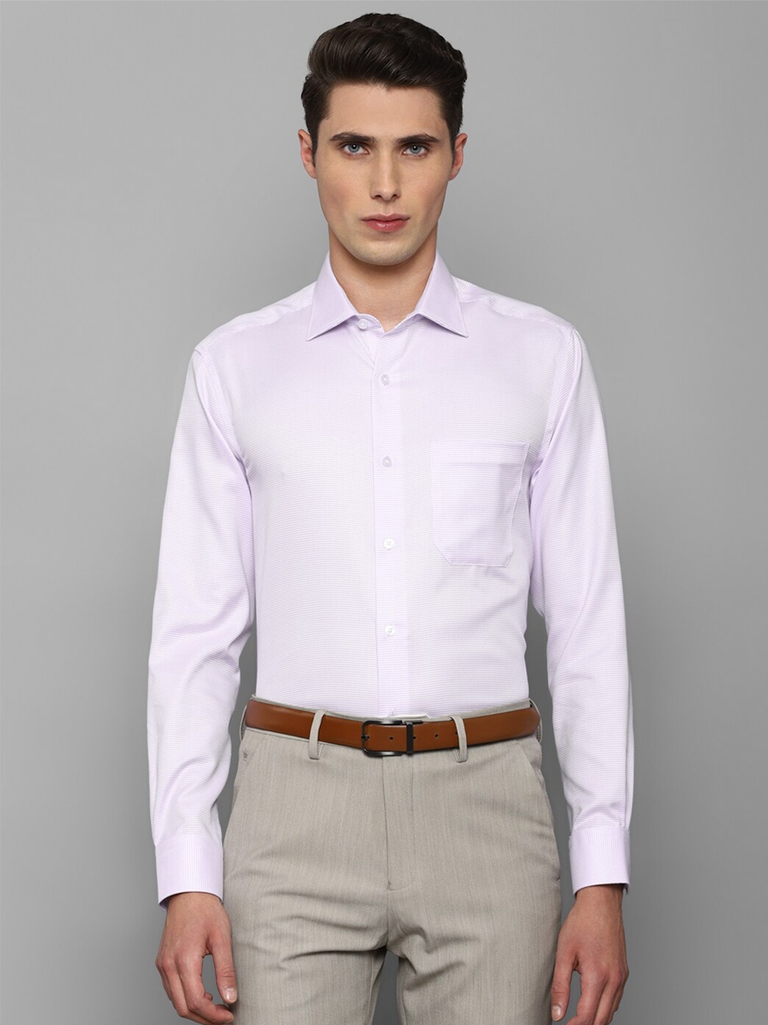 

Louis Philippe Men Purple Slim Fit Formal Cotton Shirt