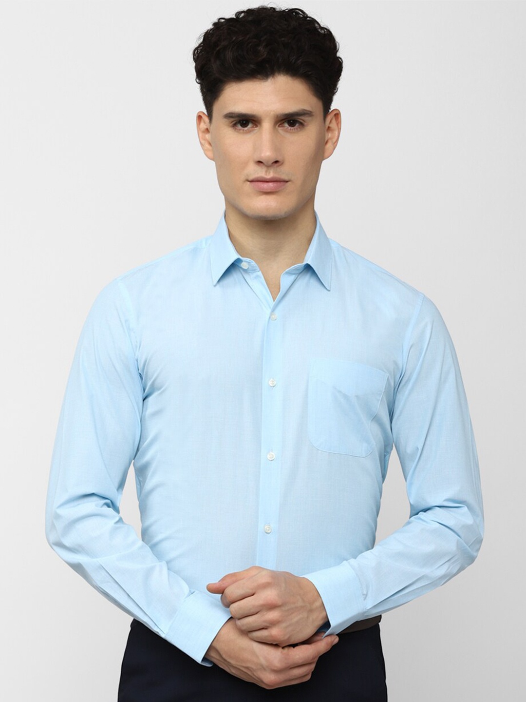 

Peter England Men Blue Slim Fit Formal Shirt