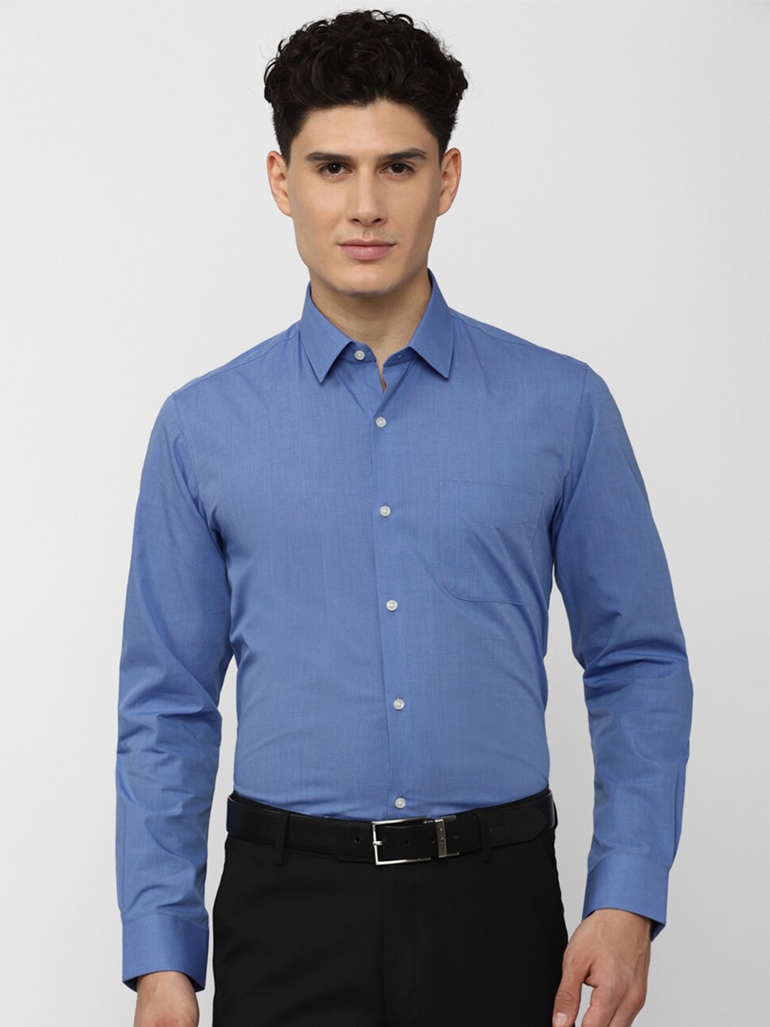 

Peter England Men Blue Formal Shirt