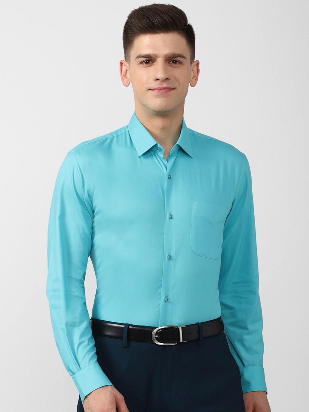 

Peter England Men Blue Slim Fit Formal Shirt