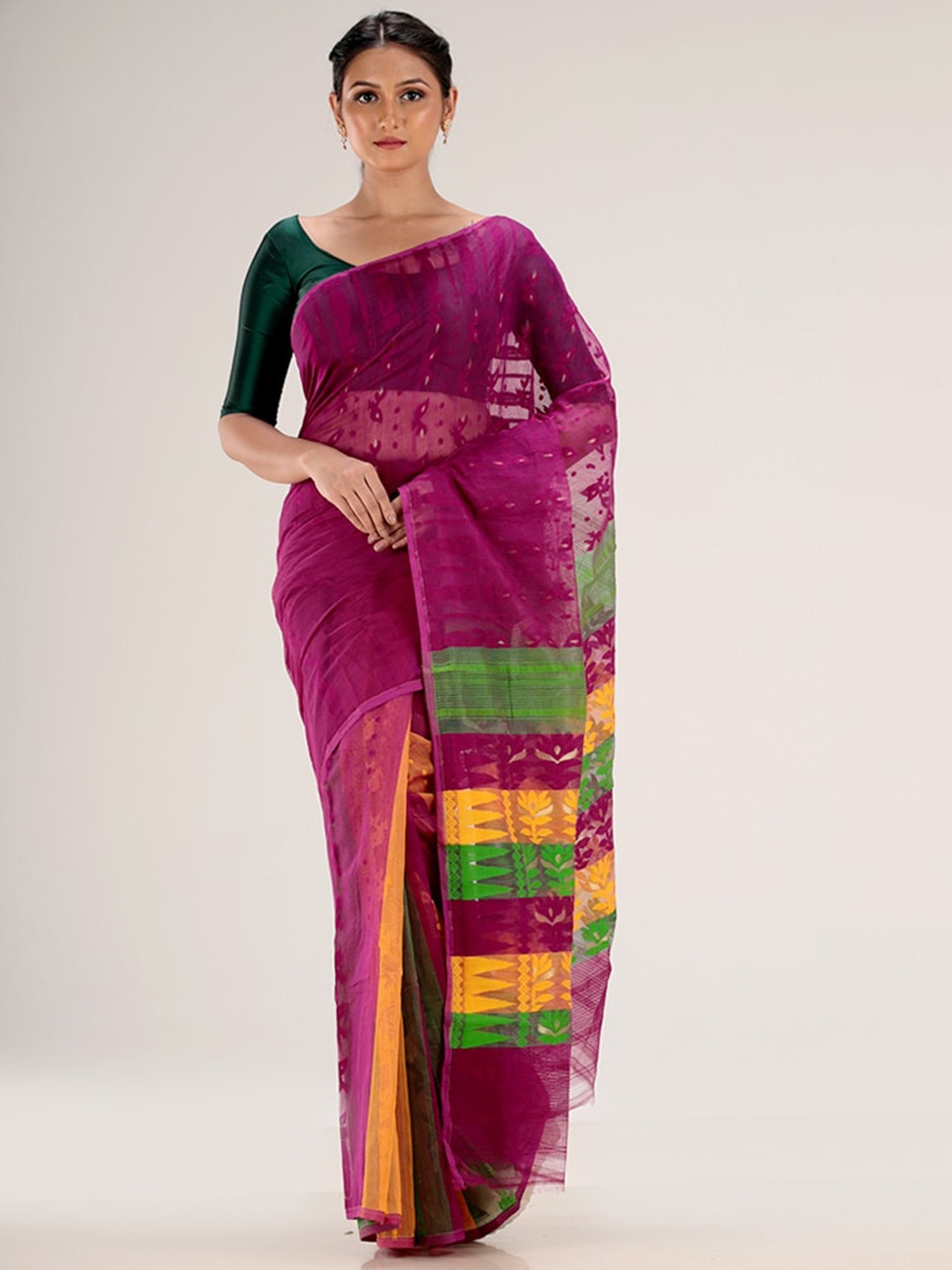 

AllSilks Woven Design Taant Saree, Multi