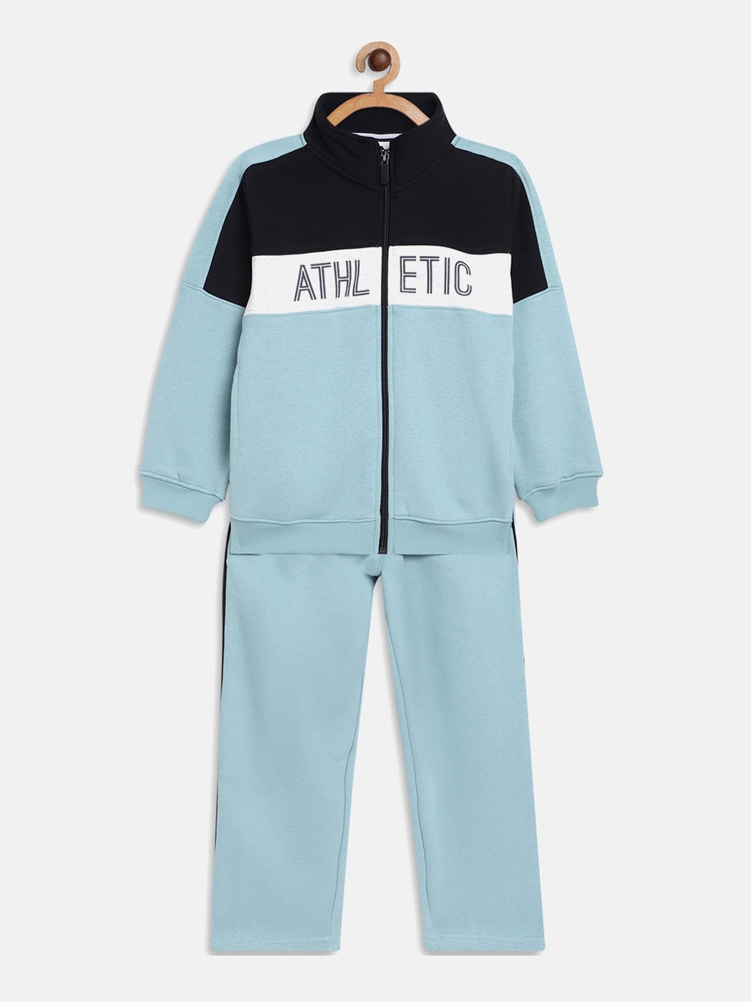 

Octave Boys Blue & Black Colourblocked Tracksuit