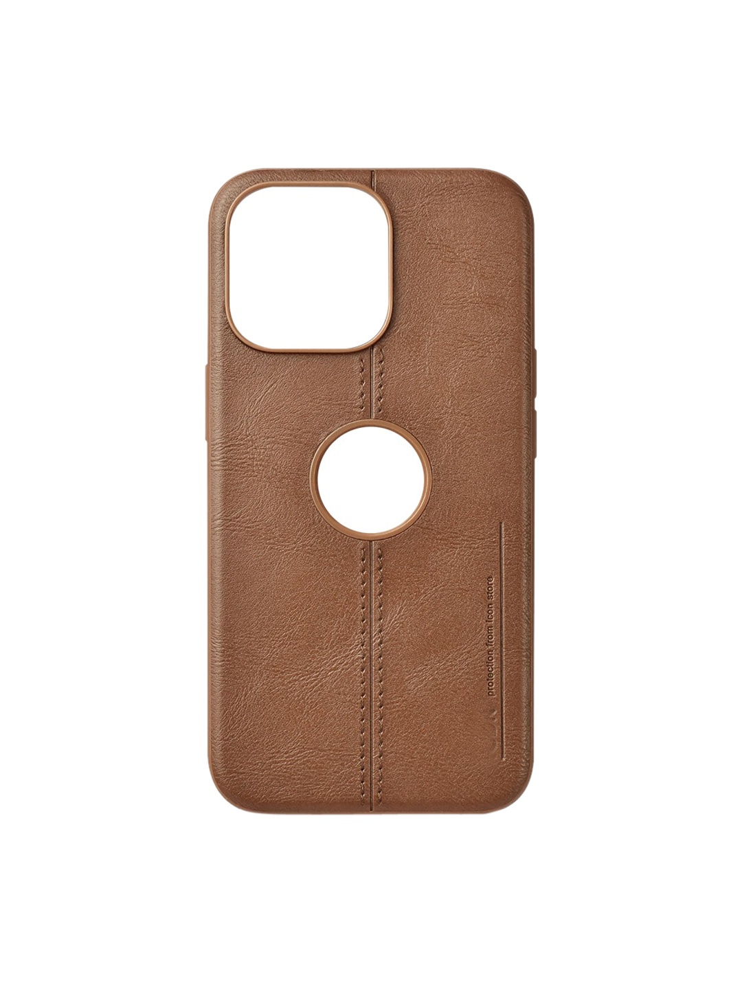 

TREEMODA Brown Solid Leather Apple iPhone 13 Pro Max Back Case