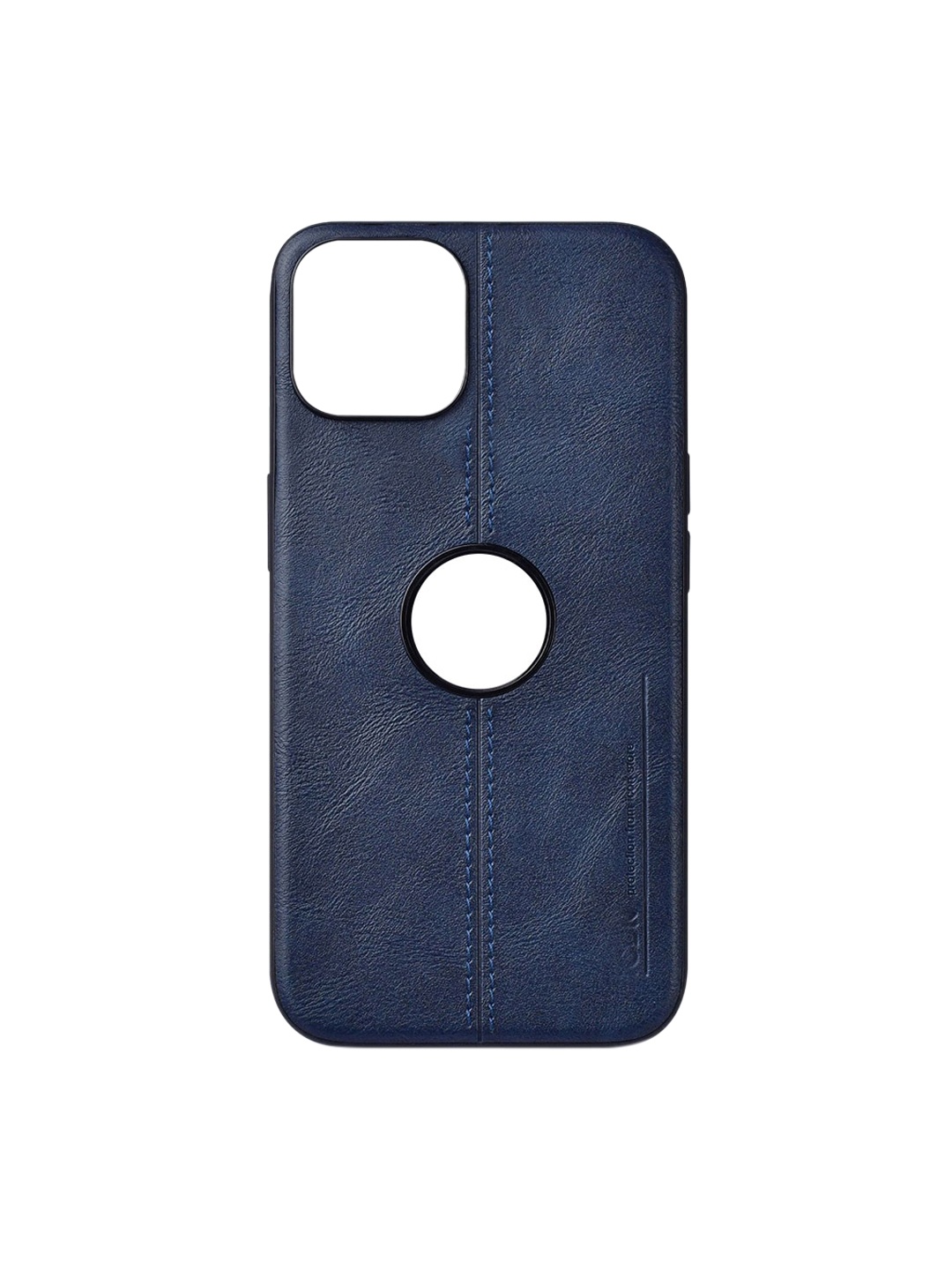 

TREEMODA Navy Blue Solid Leather iPhone 11 Pro Cases
