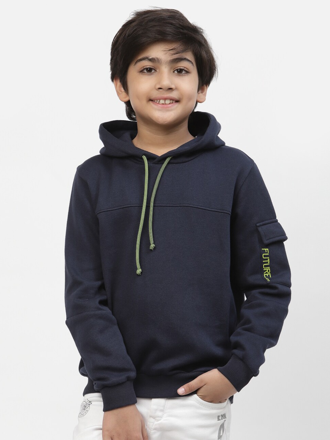 

SPUNKIES Boys Black Hooded Organic Cotton Sweatshirt