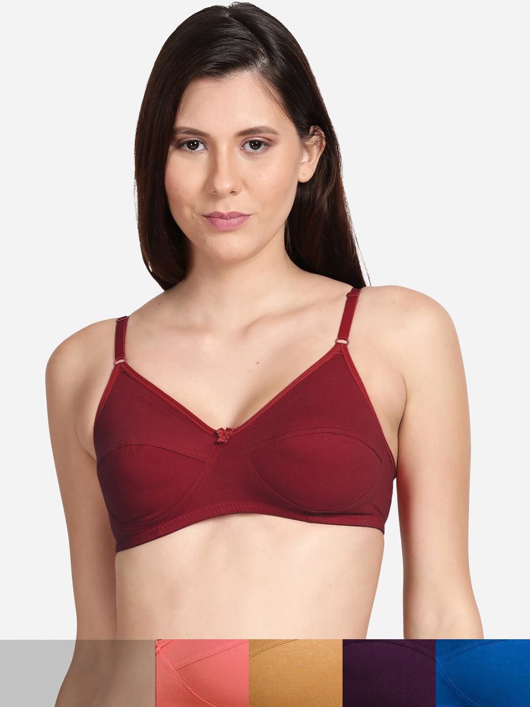 

shyaway Pack Of 5 T-Shirt All Day Comfort Bra, Pink