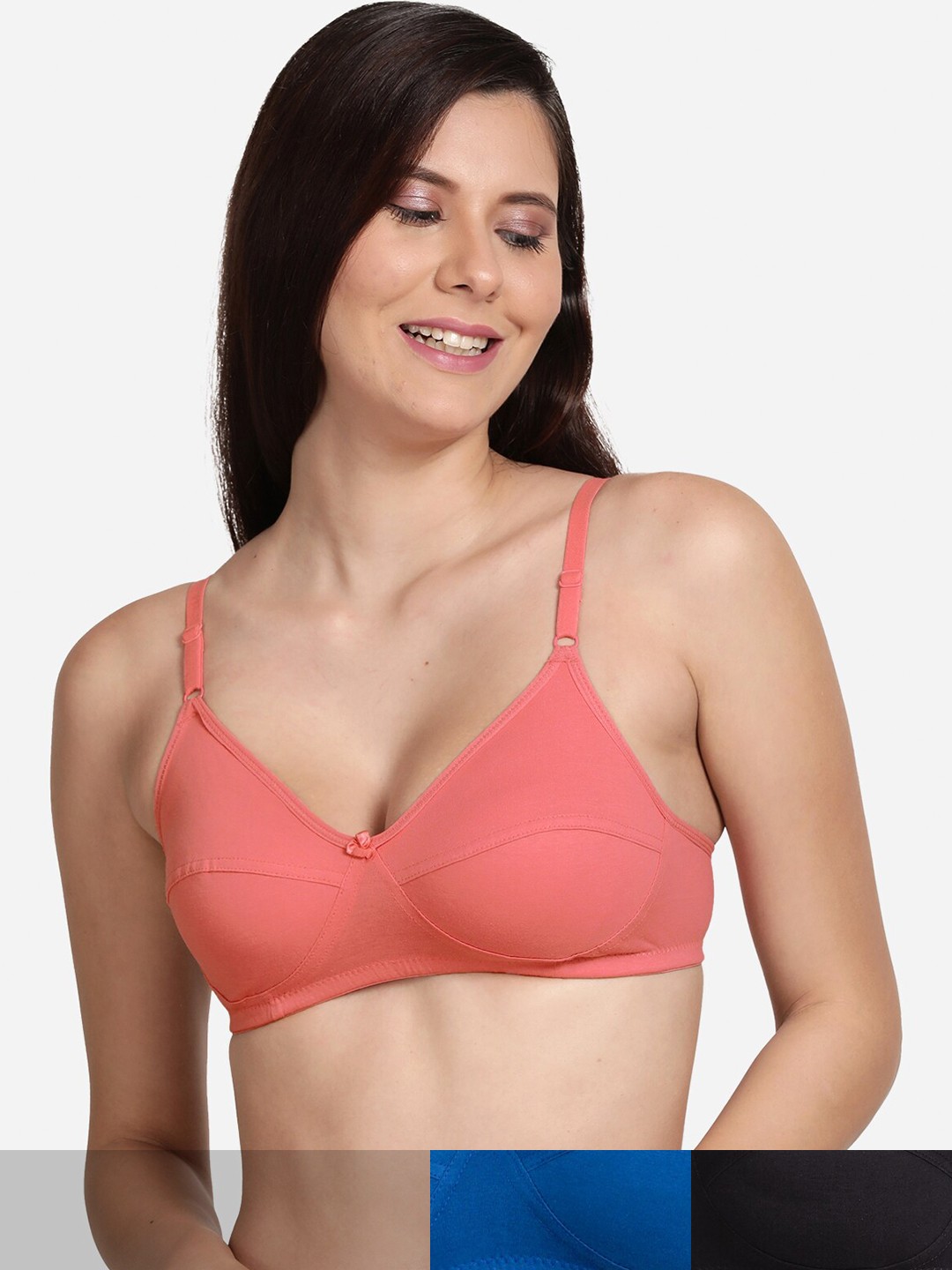 

shyaway Pack of 3 T-Shirt Bra, Black