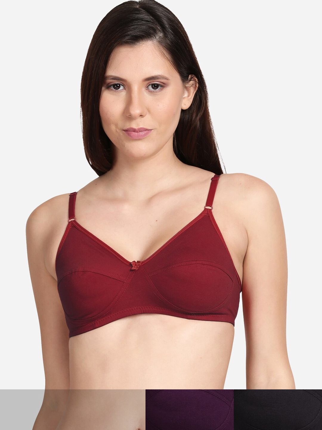 

shyaway Pack of 3 All Day Comfort T-shirt Bra, Black