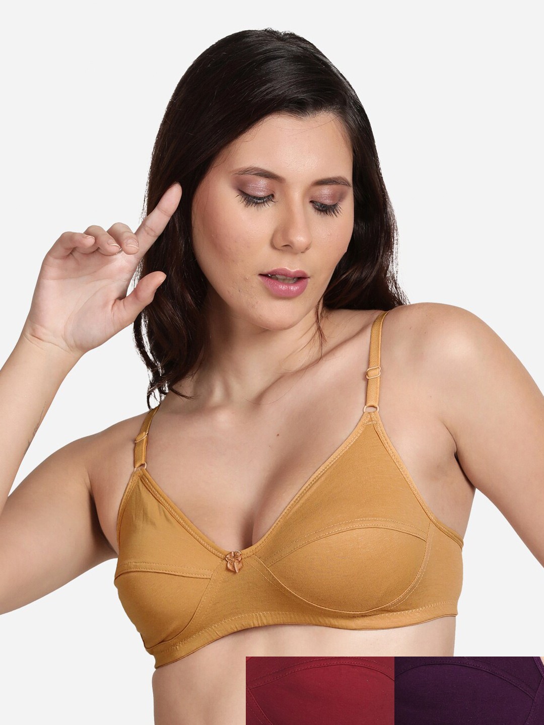 

shyaway Pack of 3 All Day Comfort T-shirt Bra, Beige