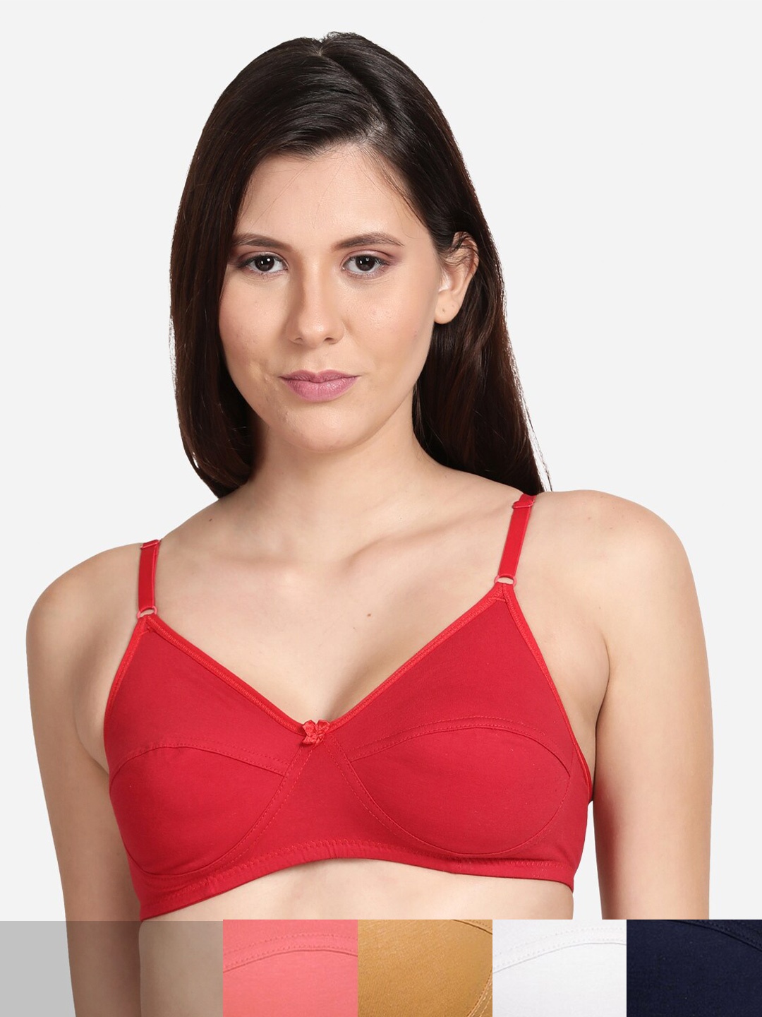 

shyaway Women Pack of 5 T-Shirt Bra, Pink