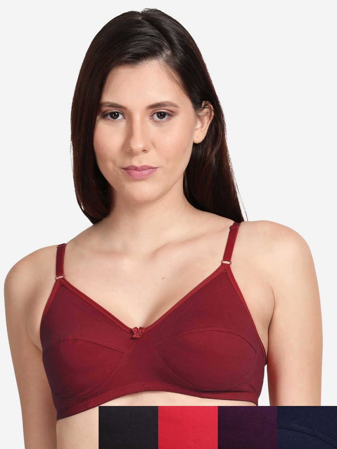 

shyaway Pack of 5 T-Shirt Bra, Black