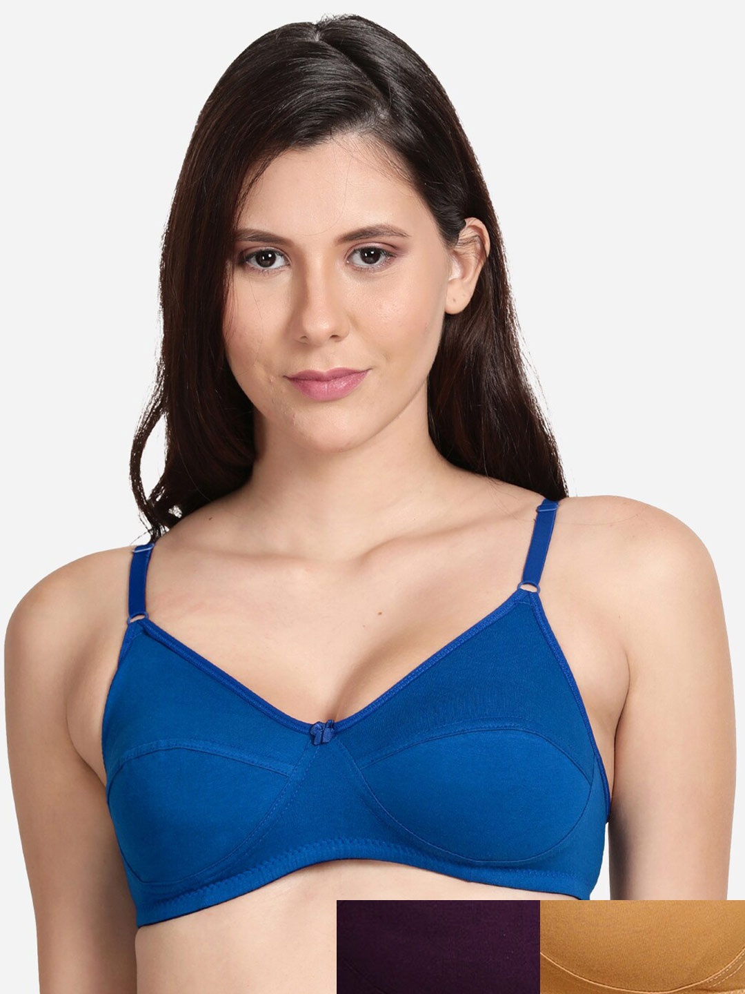 

shyaway Pack of 3 T- Shirt Bra, Beige