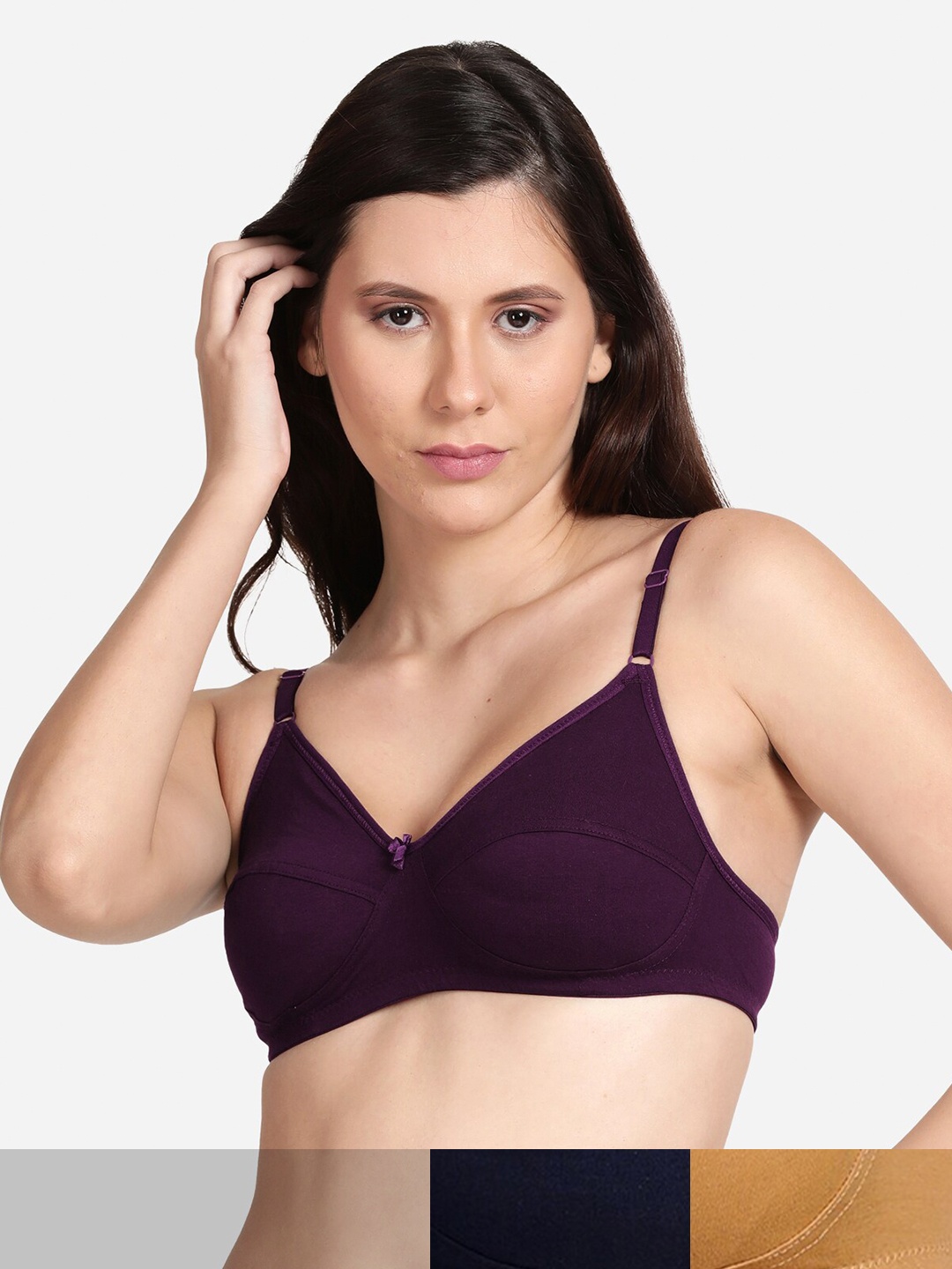 

shyaway Pack of 3 All Day Comfort T-shirt Bra shyl-P3-00579-32B, Beige