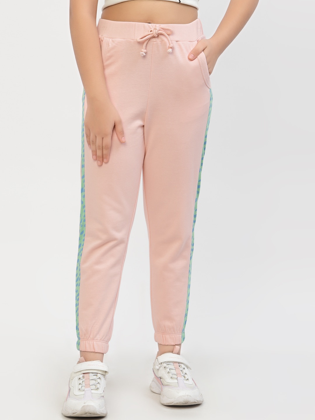 

SPUNKIES Girls Pink Solid Organic Cotton Joggers
