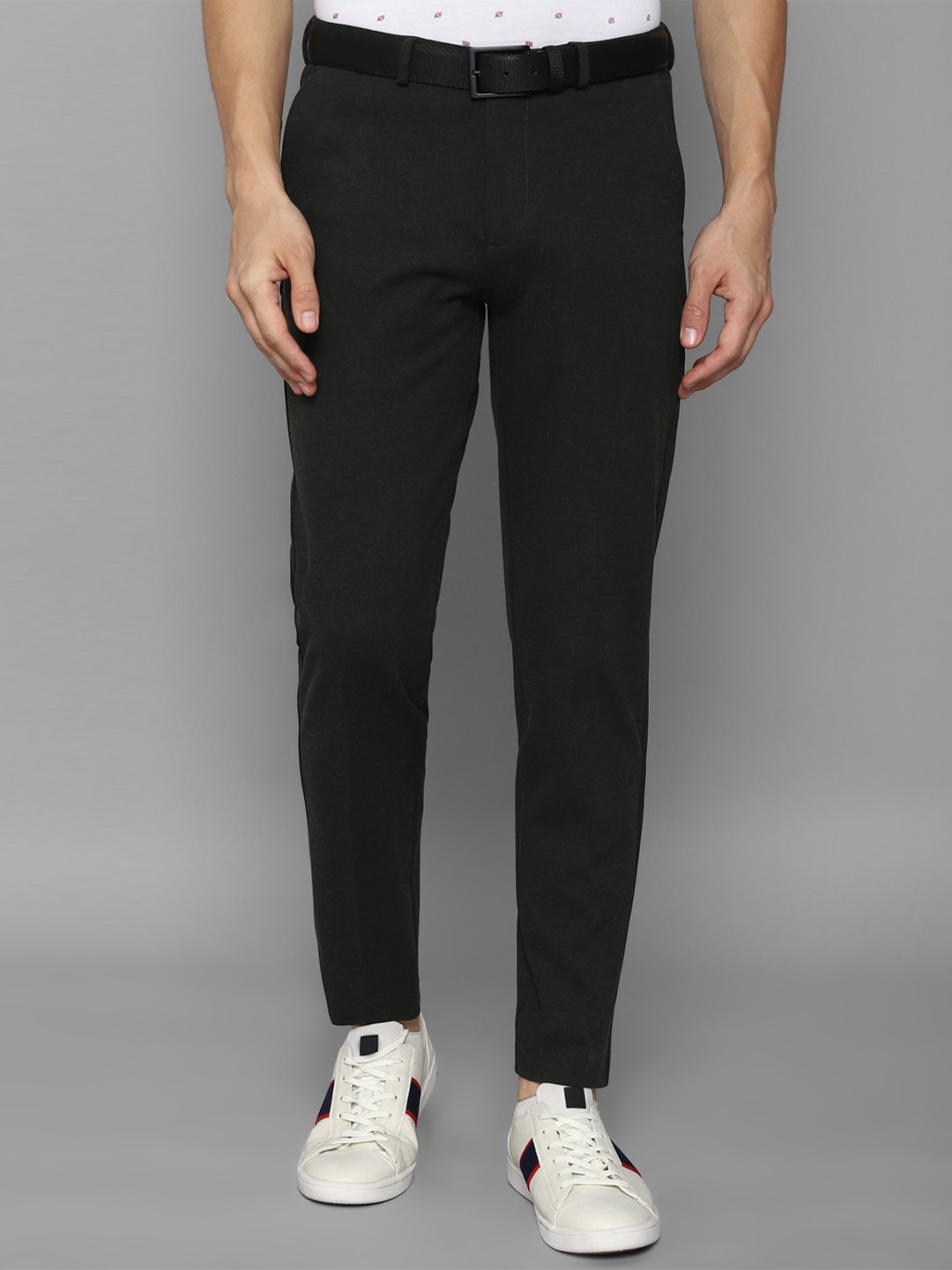 

Allen Solly Men Black Slim Fit Trousers