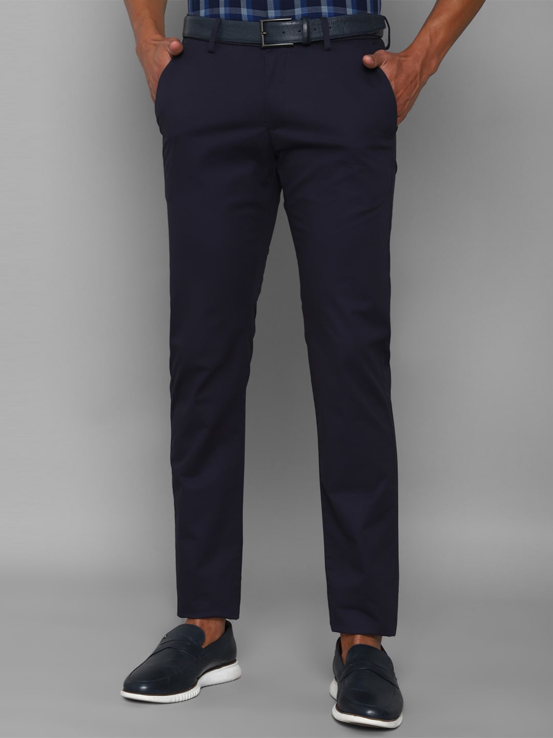 

Allen Solly Men Navy Blue Slim Fit Chinos
