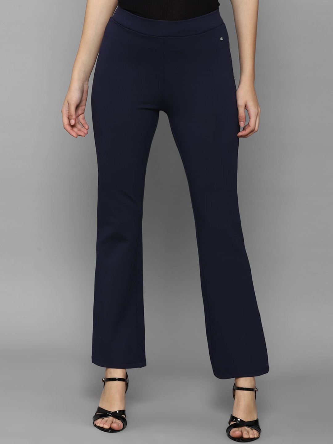 

Allen Solly Woman Women Navy Blue Solid Trouser