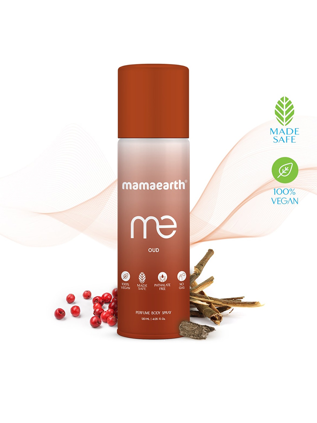 

Mamaearth Men ME Oud No Gas Perfume Body Spray 120 ml, Rust