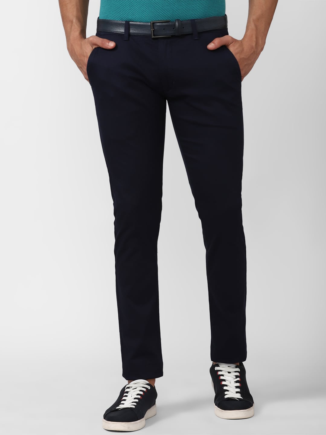 

Peter England Casuals Men Navy Blue Skinny Fit Trouser