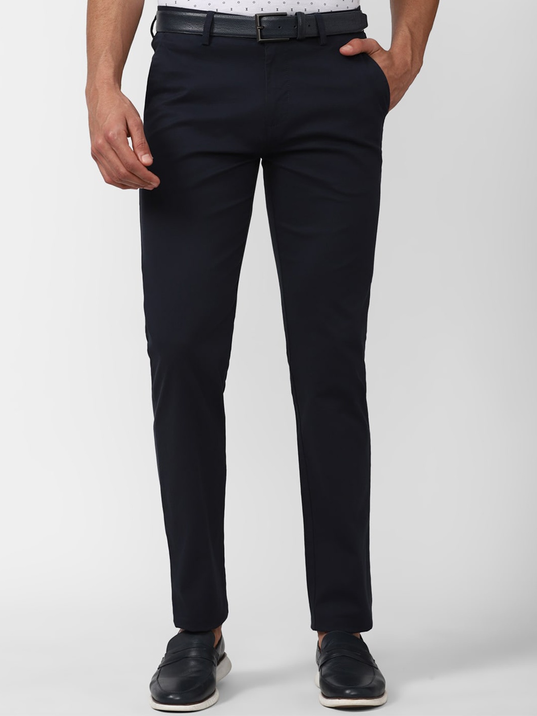 

Peter England Casuals Men Navy Blue Slim Fit Trouser