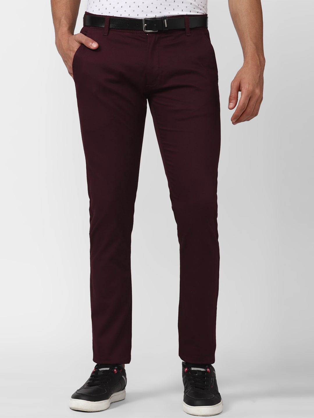 

Peter England Casuals Men Maroon Skinny Fit Trouser