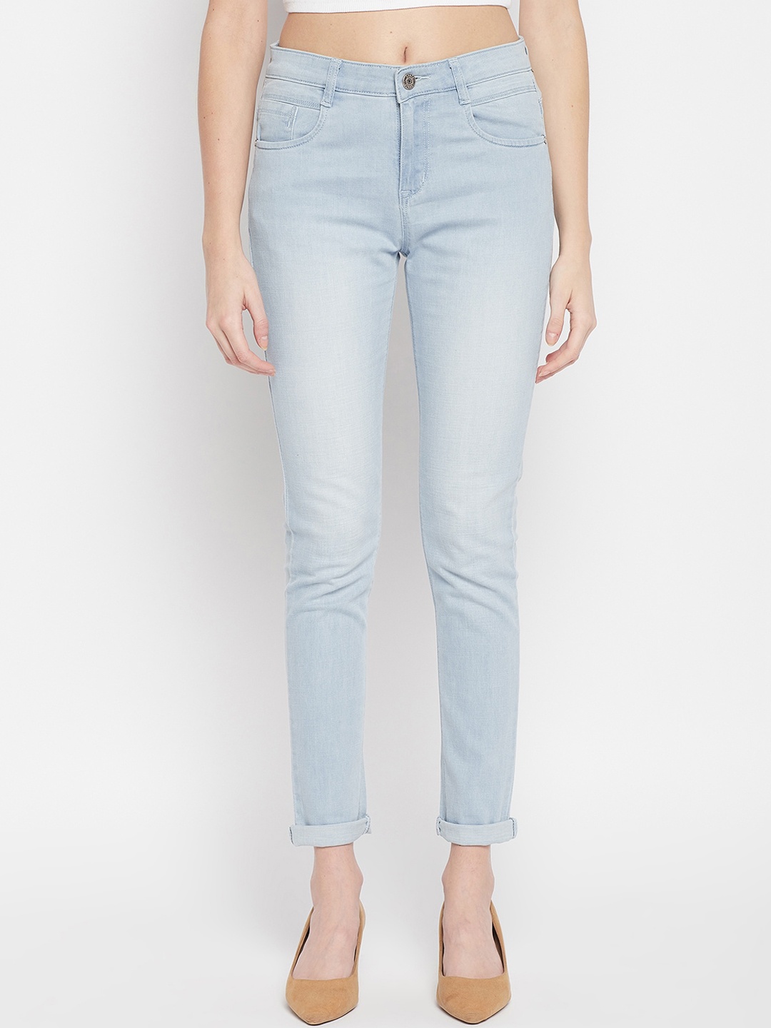 

Crozo By Cantabil Women Blue Skinny Fit Stretchable Cotton Jeans