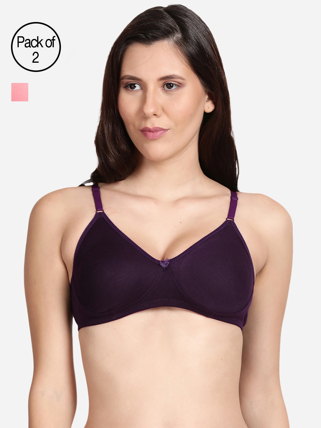

shyaway Pack of 2 Everyday Bra, Pink