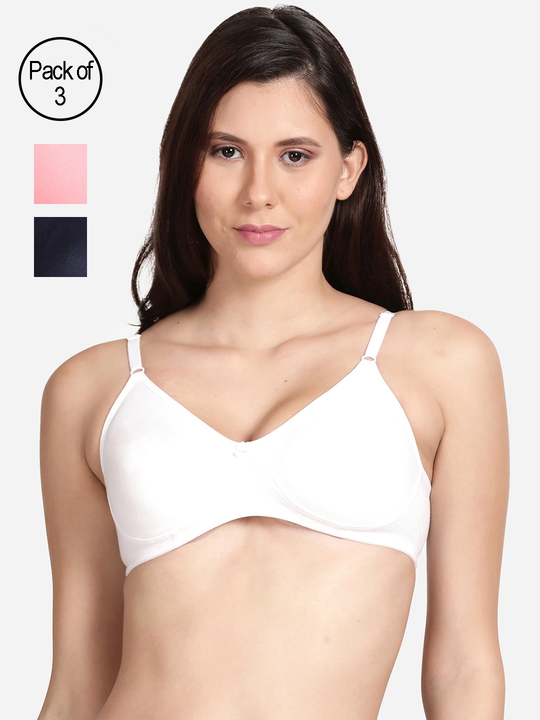 

shyaway Pink & Navy Blue Bra